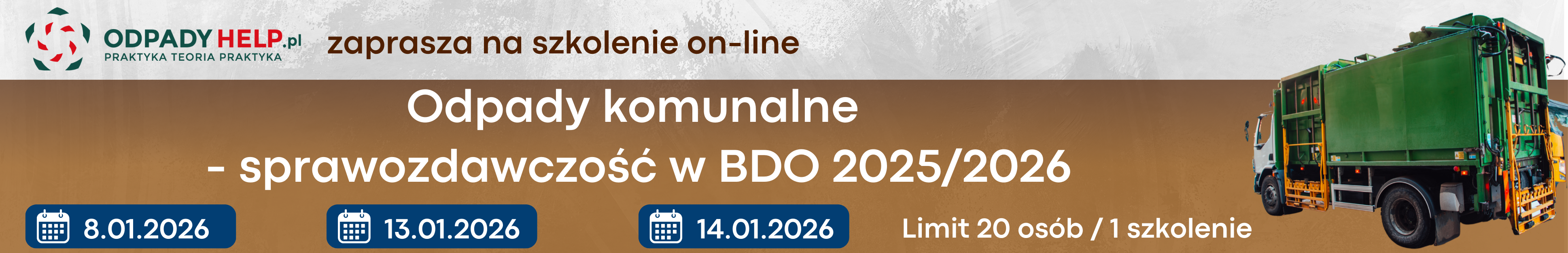 Banery odpady help sprawozdanie komunalne